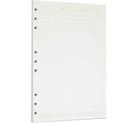 Zelten Recharge De Papier Perforé Pour Reliure À 6 Trous - Journal Intime Rechargeable (B5/9 Hole, Finance)[Z478]