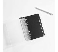 Zelten Recharges/Feuilles Mobiles Pour Classeur À Anneaux A6/Organiseur Personnel/Planificateur (A6 6 Trous, Séparateur Horizontal Papier Noir)[Z556]