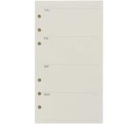 Zelten Recharges/Feuilles Mobiles Pour Classeur À Anneaux A6/Organiseur Personnel/Planificateur (A6 6 Trous, Plan Hebdomadaire)[Z562]