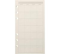 Zelten Recharges/Feuilles Mobiles Pour Classeur À Anneaux A6/Organiseur Personnel/Planificateur (A6 6 Trous, Plan Mensuel)[Z581]