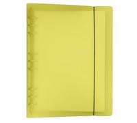 Zelten Ringordner mit buntem PP-Einband für lose Blätter, mit Notizbuch-Nachfüllpackung/persönlichem Organizer (B5, 9-Loch-Mini-Set, gelb)