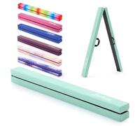 ZELUS Poutre de Gymnastique Pliable 240cm Poutre d'Équilibre Pliante Gymnastique au Sol 2,4m Équipement de Gymnastique Portable pour Enfants Débutants Gymnastes, Vert