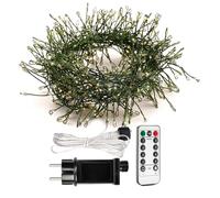 ZELUXDOT Guirlande lumineuse LED d'intérieur de 3 m avec 100 LED, guirlande lumineuse à brancher en fil de cuivre, 8 modes avec télécommande, idéale pour chambre, mariage, anniversaire,sapin de Noël.