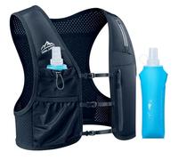 Zelvot Gilet de course avec support de téléphone, brevet original américain, gilet d'hydratation réfléchissant avec flasque souple de 500 ml, sac à dos de course léger et réglable pour randonnée