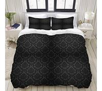 ZELXXXDA Parure de lit,Éléments de Conception de Style néo-Victorien Antique de Motifs de damassé Antique Baroque médiéval,1 Housse de Couette 240x260 + 2 Taies d'Oreillers