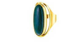 ZELYA Bague Femme avec Grande Pierre Plaqué Or 925/585 14K Grande Pierre Massive Pierres Diverses Coffret Cadeau pour elle avec Gravure, Argent, Pas de pierre précieuse