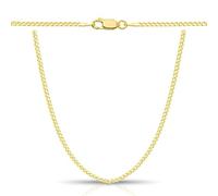 Zelya Chaîne Homme Or Gourmette Argent 925/585 Plaqué Or Chaîne Classique Largeur 0.2mm Femme Homme Mixte Boîte avec Gravure pour un Cadeau Personnalisé, 55 cm, Argent, Pas de gemme