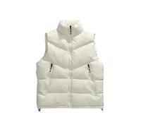 ZEMALON Gilet Homme Casual Épaississement Chaud Gilet En Coton Homme Sans Manches Lumière Confortable Gilet D’Extérieur Homme Jeunesse Mode Tendance Basique Gilet Homme E-White 8XL