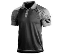 ZEMALON Manches Courtes Hommes Base Shirt Hommes Couleur Unie T - Shirt Hommes Casual T - Shirt Hommes Classique Poloshirt Hommes Mode Tendance Imprimé T - Shirt Hommes AA-09 XL
