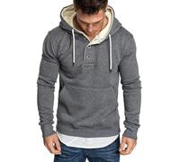 ZEMALON Sweat Homme Jeunesse Personnalité Tendance Manches Longues Sweat-Shirt Lumière Confortable Casual À Capuche Mode Sport Pullover E-Dark Grey L