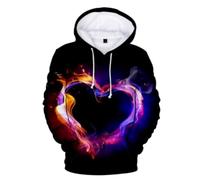 ZEMALON Sweat-Shirt Homme 3D Impression Numérique Pullover Jeunesse Personnalité Tendance Sweat À Capuche Casual Mode Sport Manches Longues Sweat-Shirts Hommes AA-01 6XL