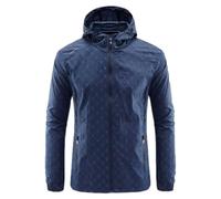 ZEMALON Veste À Capuche Homme Jeunesse Tendance Beau Gosse Manches Longues Casual Mode Sport Transitionveste Alpinisme Camping Entraînement Extérieurveste D-Dark Blue M