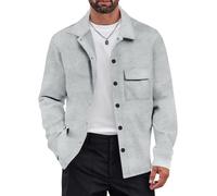ZEMALON Veste À Manches Longues Homme Coupe Régulière Sport Transitionveste Casual Mode Beau Gosse Légèreveste Jeunesse Personnalité Tendance Extérieurveste C-Light Grey 3XL