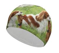 Zemblesong Bonnet de bain Cavalier King Charles Spaniel Bonnet de bain pour cheveux longs et courts