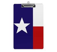 Zemblesong Porte-bloc A4 en acrylique avec drapeau du Texas, pour bureau, école