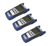 Zemily Lot de 3 compteurs optiques portatifs à haute fibre optique Testeur d'atténuation optique avec adaptateur