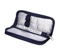 Zemily Sac isotherme de voyage pour insuline diabétique Bleu marine