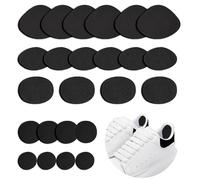 ZEMINRI 24 Pièces Réparation de Talon de Chaussure Patch Auto-adhésif Flanelle Patch Talon Chaussure pour Chaussures, Chaussures de Sport, Talons Hauts et Baskets (Noir, 2 Formes)