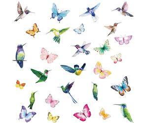 ZEMINRI 59 Pièces Stickers Muraux Imperméable Réutilisable Autocollants Oiseaux Décoratifs Papillon Decoration Stikers Fenetre Murals Sticker Anti Collision Oiseaux pour Bureau Domicile