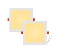 zemismart Tuya Lot de 2 panneaux lumineux carrés à DEL WiFi CCT + RVB à intensité variable avec minuterie Echo Siri, commande vocale (10 W, 13 cm)