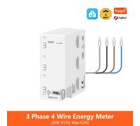 Zemismart Zigbee Compteur D'énergie Bidirectionnel 3 Phases 4 Fils Moniteur De Puissance 63a Fonctionne Avec Tuya Zigbee2mqtt Assistant Domestique - Type Zigbee 3-Phase