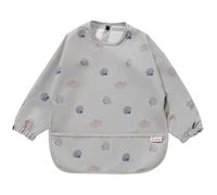 Zemiu Bib de Sevrage/Bib Bébé,100% Étanche & Matériau Pu Doux, Lavable En Machine, Veste Protectrice À Manches Longues Pour L'alimentation Des Nourrissons -Adapté Pour Les Bébés De 6 À 30 Mois- Gris