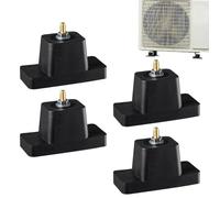 Zemkslo Socle en Caoutchouc pour Mini Split,4 Plots Isolateurs Amortisseurs De Vibrations - Pieds Caoutchouc pour Condenseur Split | pour Maison Appartement Ferme Campagne Jardin Extérieur