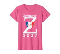 Zemmour 2027 Design pour Les Fans Zemmour T-Shirt, Femme, Rose Chiné, M