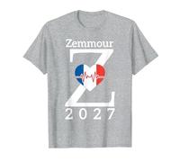 Zemmour 2027 Design pour Les Fans Zemmour T-Shirt, Homme, Gris Chiné, M