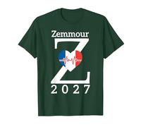 Zemmour 2027 Design pour Les Fans Zemmour T-Shirt, Homme, Vert Forêt, M