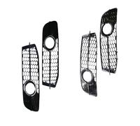 ZEMNLO 2 pièces de remplacement couvercle lampe calandre phare antibrouillard pare-chocs inférieur avant, for les modèles A6 C6 faceliftés 2008-2011, 4F0 807 682Q Calandre avant de voiture(Schwarz)
