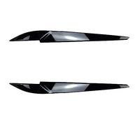 ZEMNLO for, for X5 F15 X6 F16 ABS Brillant Voiture Mal Phare Sourcils paupière Corps Kit 25i 30i 30d 35i 35d 40i 40d M50 X5M X6M 2014-2018 Film teinté pour phares(Gloss Black)