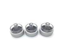 ZEMNLO For Ford, for Focus, 2 MK2, for, 3 MK3, for Mondeo, pièces/ensemble bouton de climatisation en alliage d'aluminium AC commande chaleur Bouton de climatisation de voiture(Silver)