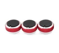 ZEMNLO For Ford, for Focus, for MK2 MK3 3 pièces par ensemble bouton de climatisation style voiture en alliage d'aluminium AC commande chaleur commutation Bouton de climatisation de voiture(Rot)