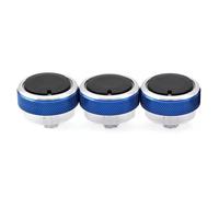 ZEMNLO For Ford, for Focus, for MK2 MK3 3 pièces par ensemble bouton de climatisation style voiture en alliage d'aluminium AC commande chaleur commutation Bouton de climatisation de voiture(Blue)