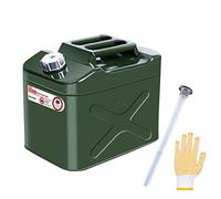 Zemoeng Jerrican en métal avec bec flexible, approuvé par l'ONU pour essence, diesel et autres marchandises dangereuses Vert 20 l