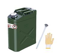 Zemoeng Jerrican en métal de 20 l avec bec flexible pour diesel, essence - Approuvé par l'ONU