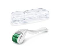 Zemolo Derma Roller 1mm, Derma-roller Visage Rouleau de Bar Microneedling avec 540 Micro-aiguilles pour Homme Femme, Réduit la Perte de Cheveux Soin de la Peau Corps Anti-rides Anti-âge Vert