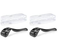 Zemolo Derma roller pour Repousse des Cheveux et Barbe,0, 5 mm Derma-roller Cheveux Rouleau Microneedling pour Visage, Réduction des Cicatrices et Rides, Soin de la Peau et Barbe (Lot de 2)