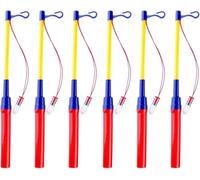 Zempertoopa Lot de 6 lanternes avec LED pour St Martin - Pour fête d'enfant, fête costumée, maternelle, Halloween, Noël et année, DLG-6-LG, M, jaune