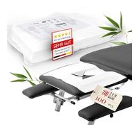 ZEN 100x Protège-têtière en papier jetable pour lits de massage découpe en X - chiffons pour fente nasale - accessoires de massage - coussin facial pour tables de maquillage - 41x31 cm