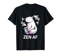 Zen AF Méditation Capybara Yoga Pose Spirituelle Koi Namaste T-Shirt