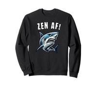 Zen AF! Shark Yin Yang, Tai Chi. Yoga. Qi Gong. Vintage Sweatshirt