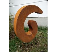 Zen Air Patine Jardin spirale rouille Jardin Sculpture en métal Jardin figure chance Symbole Décoration de jardin 48 * 40 * 8 cm 101510