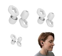 Zen Ara Bouchons d'Oreille Anti-Bruit Pro - Protection Auditive Réutilisable en Silicone Souple - Bouchon d'Oreille Zen Ara Haute Fidélité pour Sommeil, Étude et Concerts - Confort Prolongé (Blanc)