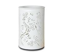 Zen’Arôme - Brûleur Cire Parfumée Calorya n°1 - Brûle Parfum Électrique pour Fondant Parfumé - Lampe à Parfum avec Variateur et Coupelle Amovible - Céramique avec Décor Ajouré et Éclairage d’Ambiance