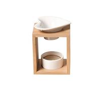 ZEN AROME Brûle parfum Série Naturéa - Arum - céramique et bambou - 9 x 7 x 12,5 cm