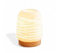 Zen’Arôme Brûleur Cire Parfumée Calorya n°16 - Brûle Parfum Électrique pour Fondant Parfumé - Lampe à Parfum Chaleur Douce - Céramique au Décor Ajouré et Éclairage d’Ambiance- H 21,5cm