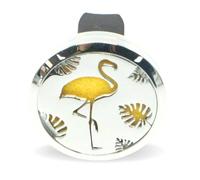 Zen'Arôme Diffuseur d'huile essentielle pour voiture Clip'Arôme Flamant Rose - 5 buvards inox