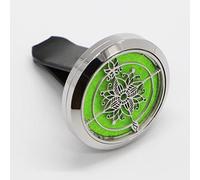 Zen’Arôme Diffuseur d’Huile Essentielle pour Voiture Clip’Arôme Lotus - Diffuseur + 5 Buvards à Parfumer avec Huile Essentielle ou Parfum - Acier Inoxydable - Fixation sur Grille de Ventilation